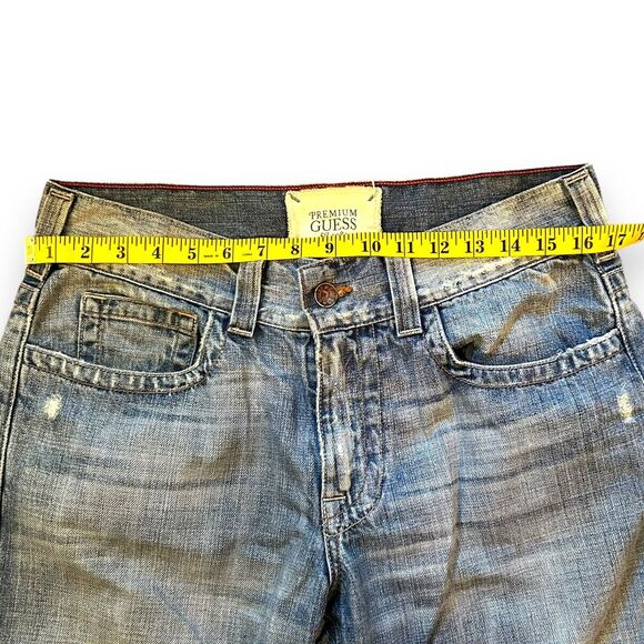 Vintage Guess Premium Blue Jeans Embroidered Mens 33 Limited Edition Made in USA - Picture 11 of 15